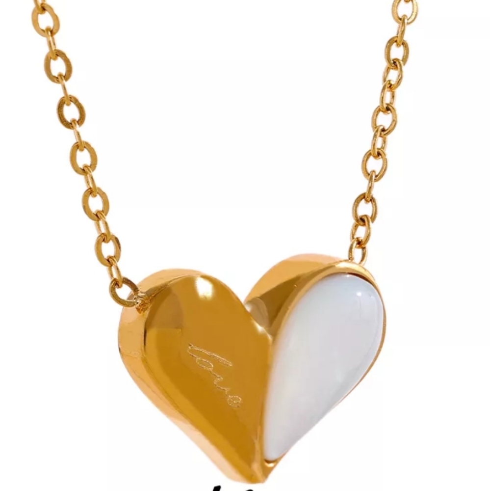 Love Gold Plated Heart Necklace